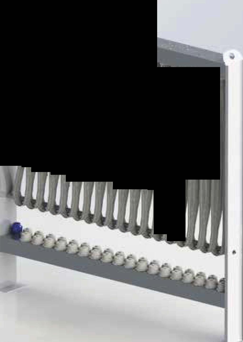 membrane fibers for membrane cleaning and lower energy