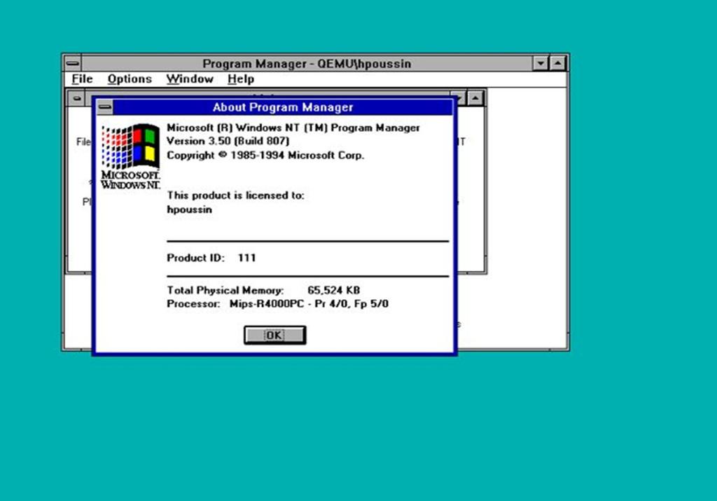PC ler için Microsoft Windows OS VI. Windows NT 3.1. - 4.