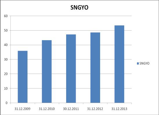 37 SNGYO Aktif Karlılığı Zaman Serisi Grafikleri 31.12.2009 31.12.2010 30.12.2011 31.12.2012 31.12.2013 SNGYO -1.35 3.69 7.02 3.62 0.
