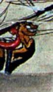 Bu açıdan Şehbaz-i Bahri kalyonundaki örnekle benzerlik gösterdiği söylenebilir. Gemibaş figürünün sarıya yakın bir ton rengi vardır.