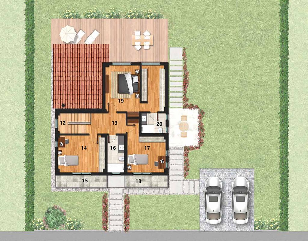 Tip 3 5+1 Villa 01 02 03 04 05 06 ZEMİN KAT PLANI HOL MİSAFİR YATAK ODASI BANYO HİZMETLİ YATAK ODASI HİZMETLİ BANYO TEKNİK ODA 16,80 m² 12,88 m² 5,52 m² 6,09 m² 2,53 m²