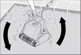 2 Robotu Havuza Koyma Su hattında yana doğru hareketi ayarlamak için tutamağın açısını değiştirin. Tutamağın açısını değiştirmek için; a.