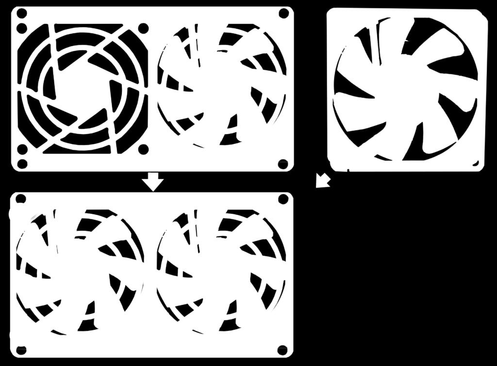 b 2 adet fan kablosunu fan yuvası tabanının yakınında bulunan konektörlere bağlayın ve ardından fan panelini yerine takın.