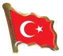 Ýkili Bayraklý Türkiye Rozet