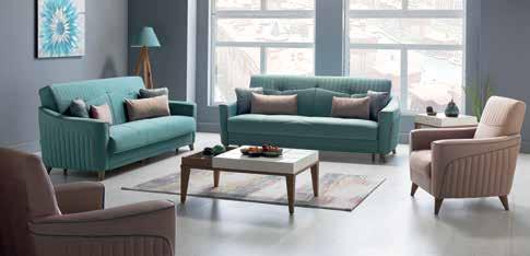 BROWN - NEPAL MAIN Bellona Carpet: Milda 6506 Brick Carpet, Violet Coffeetable, Violet End Table ÜÇLÜ KANEPE - SANDIK THREE SEAT SOFA - STORAGE