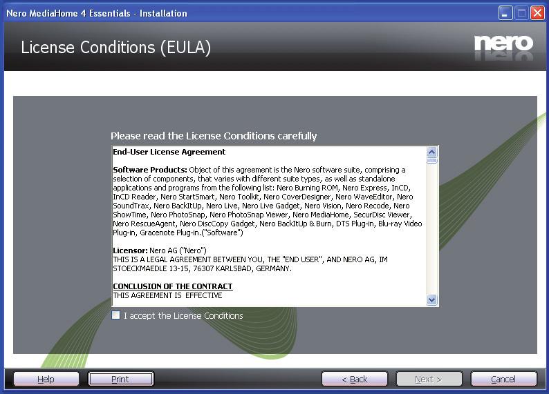 Appendix F: Nero MediaHome Installation To install Nero MediaHome, please proceed as follows: Note: To use DLNA function, this software should be installed to your PC. 1.