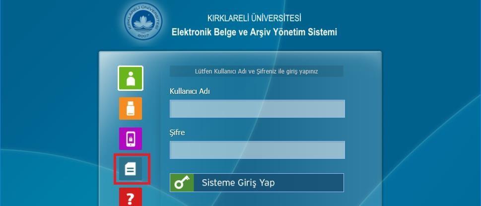 4. Akıllı Kart İzleme Aracı Kurulumu Akıllı Kart İzleme Aracı kurulum dosyasını indirmek için http://ebys.klu.edu.tr/giris.aspx adresini ziyaret ediniz.