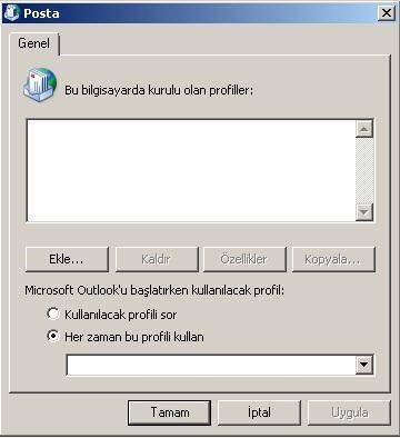 Eğer daha önce Outlook