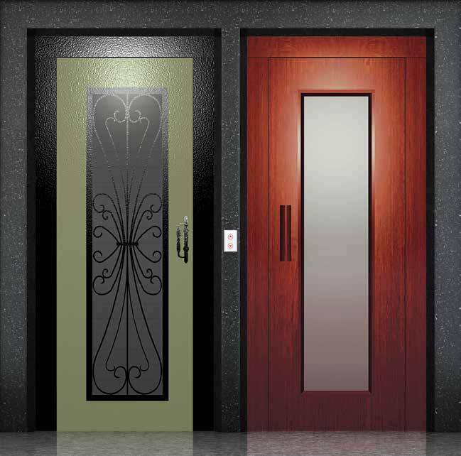 Yarı Otomatik Kapılar / Semi - Automatic Doors A - 6313 A - 6610 Renkler / Colors Ral 9005-6013 Kaplamalar / Coatings Mobilya Wood Coated Kapılar / Doors Özel kol ve çerçeve tasarımı Special handle