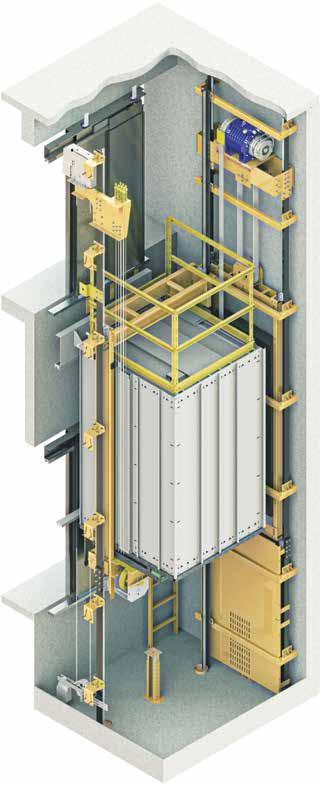 Mrllift Asansör Sistemleri / Elevator Systems Makine dairesiz Machine roomless 2/1 askı yandan