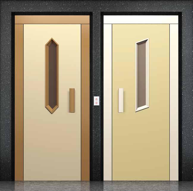 Yarı Otomatik Kapılar / Semi - Automatic Doors A - 2316 A - 2354 Renkler / Colors Ral 1011 - Ral 1015 Renkler / Colors Ral 1013 - Ral 1014 Kapılar / Doors Özel kol ve çerçeve tasarımı Special handle