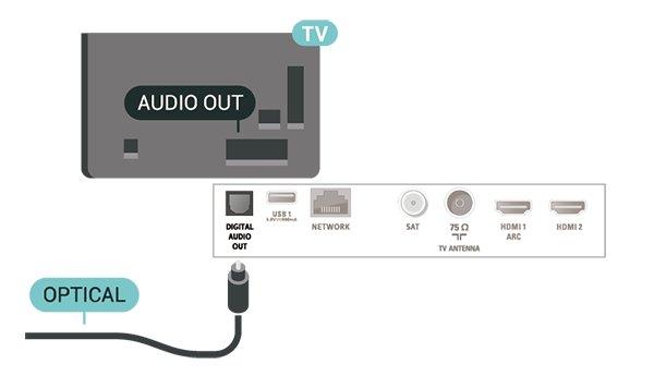 Cihazınızda, genellikle bir Ev Sinema Sistemi (HTS), HDMI ARC bağlantısı yoksa bu bağlantıyı HTS'deki bir Ses Giriş - Optik