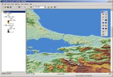 Bu fonksiyon ile Data View da görüntülenen Turkiye_Dem verisinin yükseklik degerlerini mouse gezdirdiginiz her noktada görüntüleyebileceksiniz.