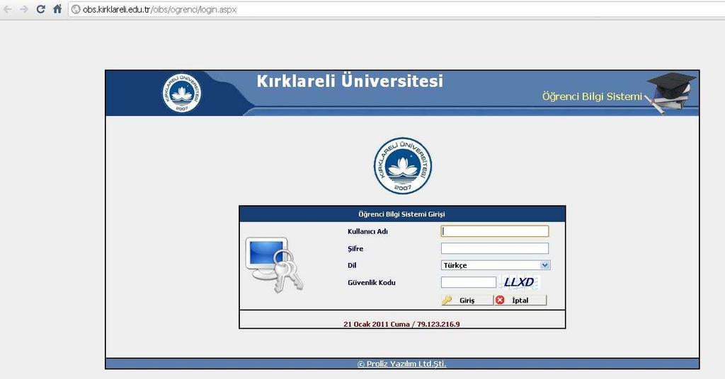 http://obs.kirklareli.edu.tr/oibs/ogrenci/login.