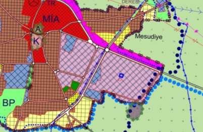 PLANLAMA ALANI VE YAKIN ÇEVRESİ MERİ PLAN DURUMU 1/25.000 Ölçekli ÇDP Durumu: Parsel, İnegöl 1/25.