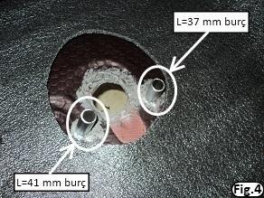 3) LPG tankı sabitlenmesi esnasında, sonradan stepne havuzunun çökme yapmaması için