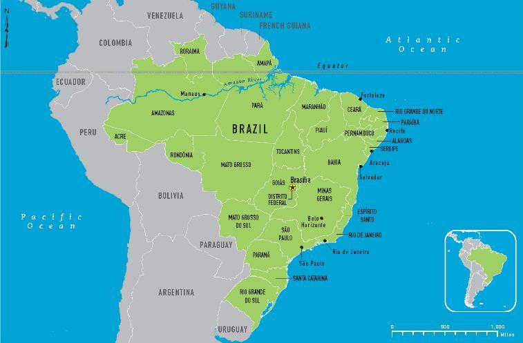 1. GENEL BİLGİ Resmi Adı Brezilya Federal Cumhuriyeti Yönetim Biçimi Federal Cumhuriyet Devlet Başkanı Michel Temer Başkent Brasilia Nüfus 212,849,939 Yüz Ölçümü ( km² ) 8,514,880 Dil Etnik Yapı