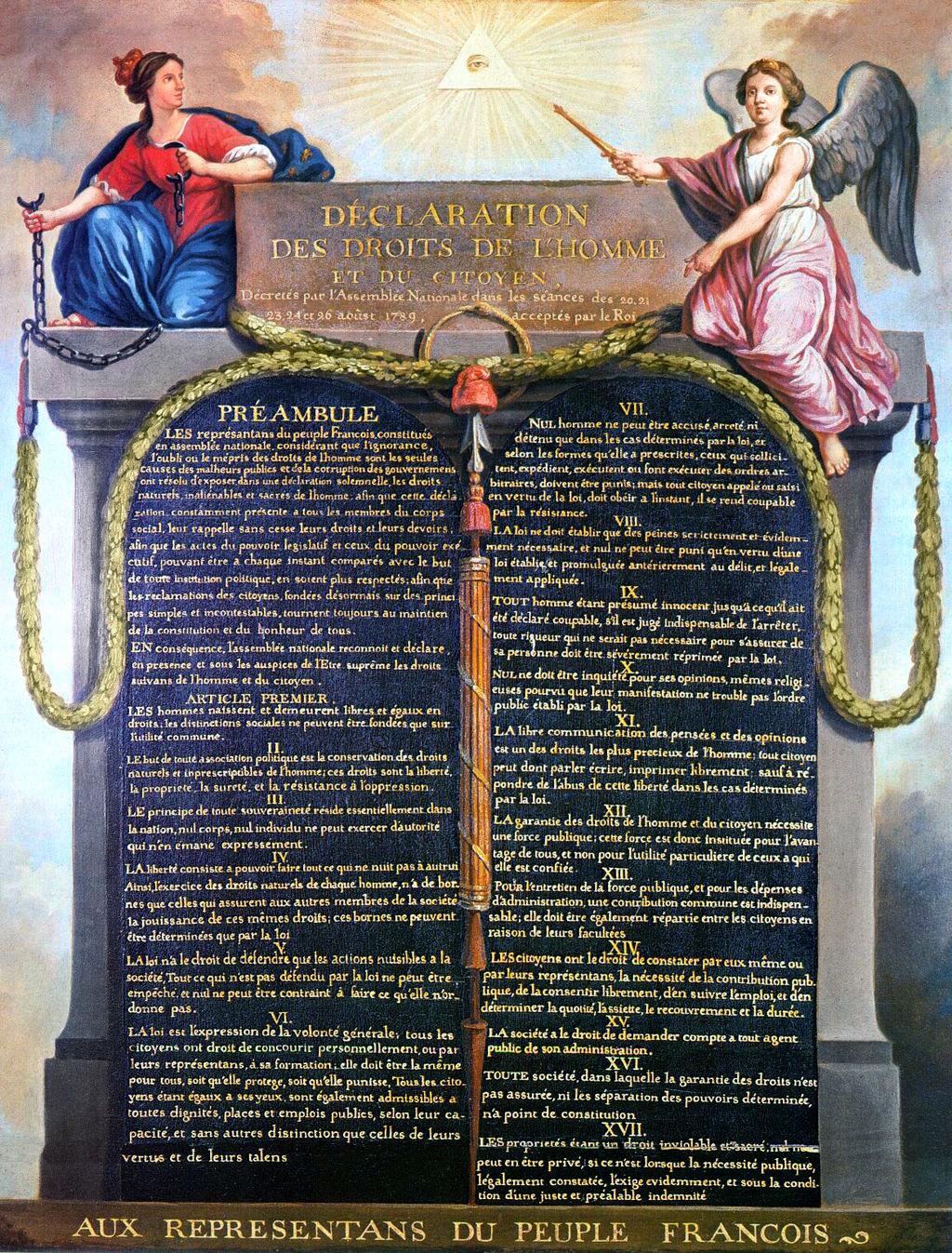 Batı Avrupa da Sivil Toplum Fransa 1789 - La Déclaration des droits de l'homme et du citoyen (İnsan ve Yurttaş