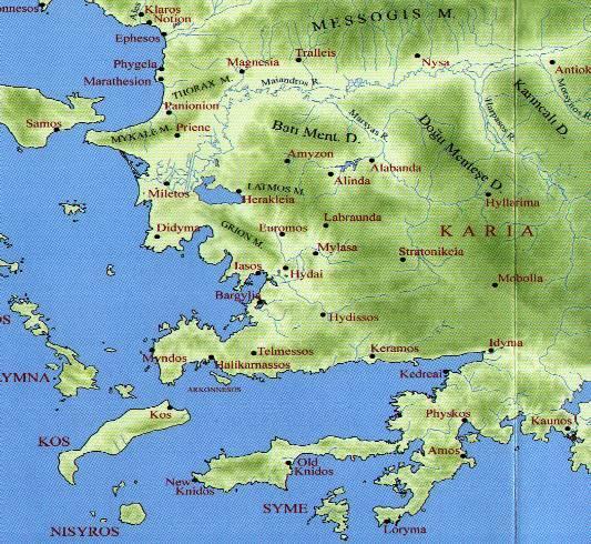 Dor Heksapolisi (Dor Altı Kenti) 1- Kos (İstanköy) Adası Rodos Adası nda 2- Lindos