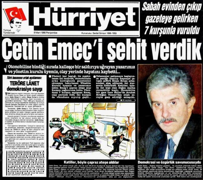 8 Mart tarihli Hürriyet gazetesi Çetin Emeç ile yaşadığınız özel bir anı var mı? Çetin, bana dostluğu tattıran bir arkadaşımdı. Beni çok mutlu eden bir anımı anlatayım. 1983 yılının mayıs sonlarıydı.