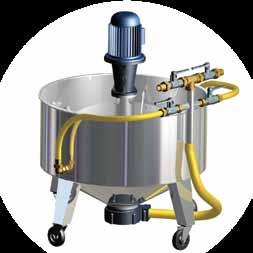 A H1 H 02007000 POMPALI KARIŞTIRICILI SIR TANKI Mixing Tank For Glaze With Pump YAPISAL ÖZELLİKLER Sırlama bantlarında sır uygulama ekipmanına sır pompalamak ve karıştırmak Üç yollu dağıtıcısı