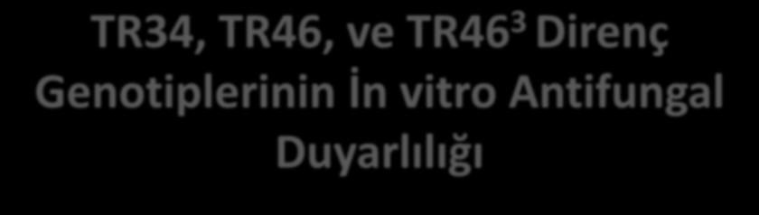 TR34, TR46, ve TR46 3 Direnç Genotiplerinin