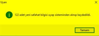 Sorgulama işleminden sonra verdiğiniz tarih aralığında Bulunan Kayıtlar var ise adeti hakkında bilgili verilecek ve bu kayıtlar/safahatlar Hukuk