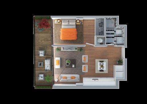 Balkon 10.20 m² Yatak Odası 12.20 m² Banyo 3.90 m² Mutfak Nişi 3.00 m² Banyo 3.