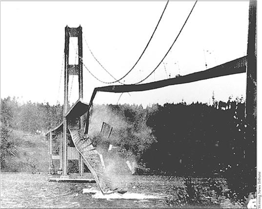 Tasarımcı rezonansı dikkate alamazsa, sonuçlar yıkıcı olacaktır. Rezonans olayının en kötü örneklerinden birisi Tacoma Köprüsü dür.