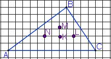 4) 7) Yukarıda verilen üçgenin [AC] kenarına ait kenarortay doğrusu hangi noktadan geçer? A) K B) L C) M D) N Şekilde [AC] ve [BD] uzunlukları dikdörtgenin köşegenleridir.