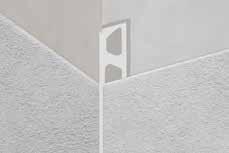 Duvar Köşeleri ve Bitişleri Schlüter -FINEC-A Schlüter -FINEC-A seramik kaplamalar, cam mozaikler ya da alçı-/dolgu yüzeylerinin dış köşe birleşimleri için alüminyumdan üretilmiş yüksek kaliteli bir