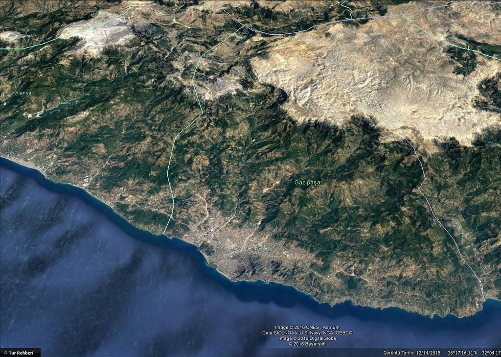 1. Giriş 1.1 Gazipaşa Coğrafik Özellikleri Akdeniz Bölgesi nde yer alan Gazipaşa, Antalya nın en doğusundaki ilçesi olup Mersin ile olan sınırını oluşturmaktır.