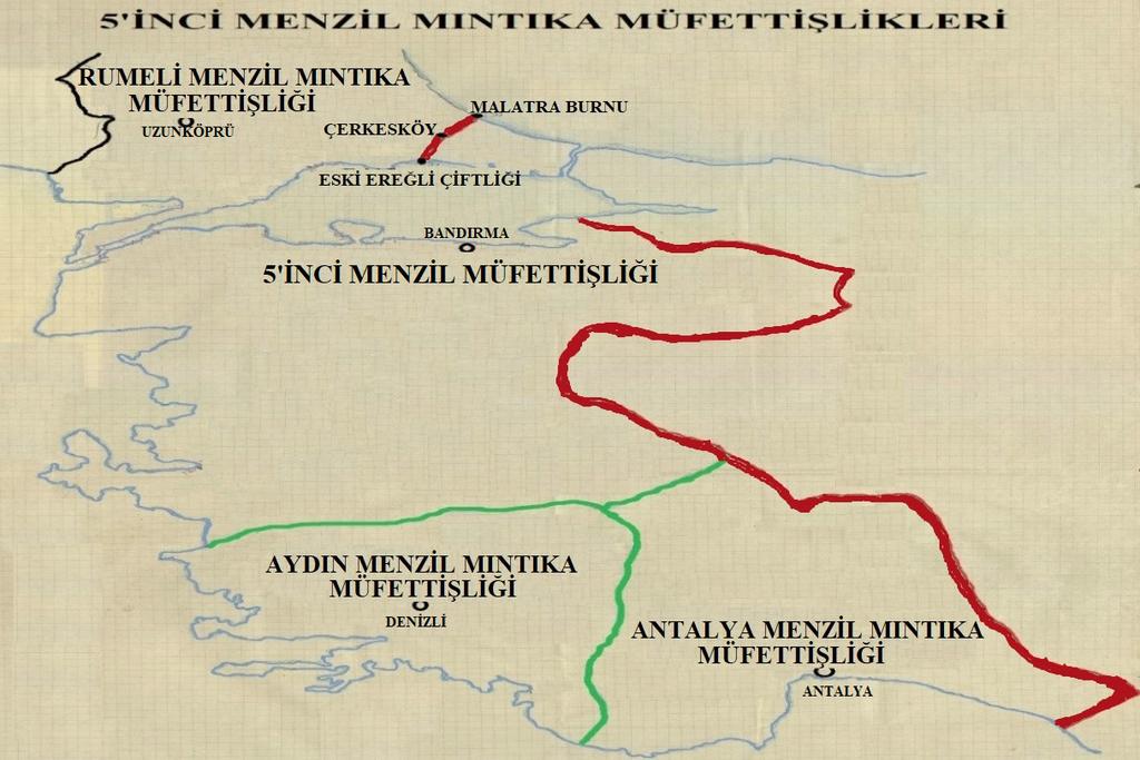 Çanakkale Cephesi nde 5 inci Menzil Ordu Teşkilatı Harita 3.