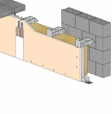 Yapı duvarı ile giydirme duvar arasındaki boşluğa, ısı ve ses yalıtım malzemeleri yerleştirilebilir. Bu durumda, ısı ve ses yalıtımında etkili bir artış sağlanır.