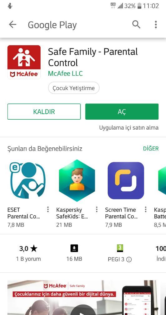 Play Store da uygulamanın