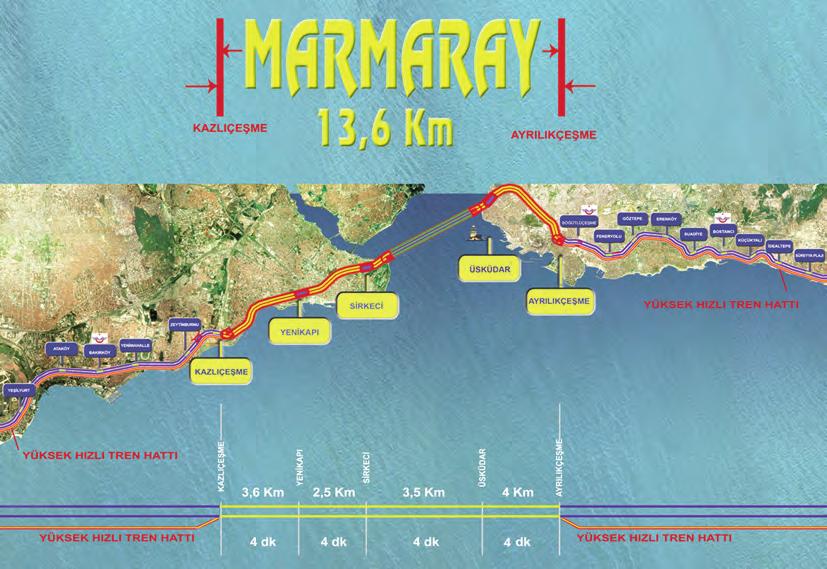 2015 06:43 Page 73 MARMARAY PROJESİ Dünyadaki en önemli ulaşım projelerinden biri olan Marmaray Projesi (Harita 5), İstanbul'un kentsel yaşantısını sağlıklı sürdürebilmesi, kentin doğal tarihî