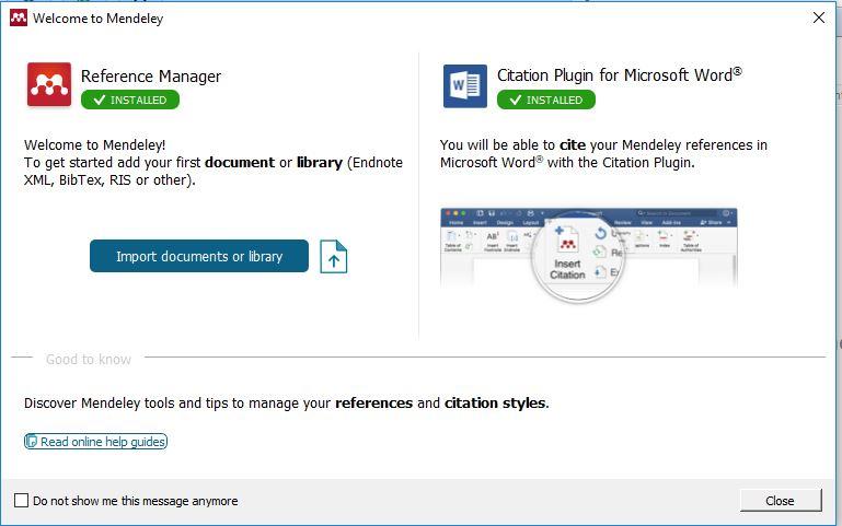 Mendeley Eklenti Kurma Tek tıklama ile otomatik kurulumun