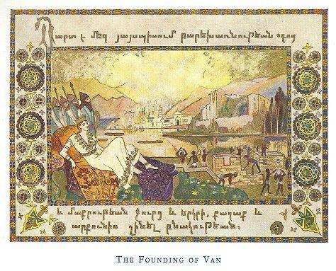 yy tarihçilerinden Khoroneli Moses (Ermeni asıllı) Van Gölü kıyısında yükselen Van kentini Asur Kraliçesi Samiram