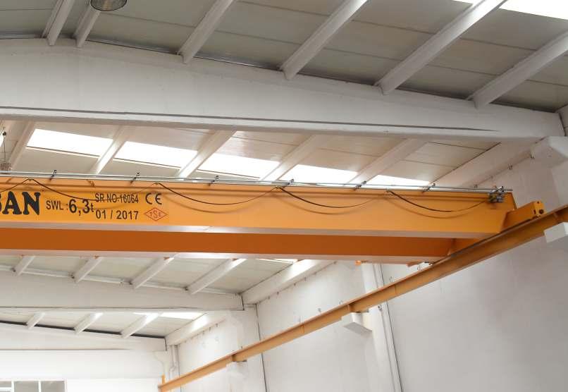 CESAN has a vast produc on capacity that is capaple of producing both standard double girder hoists and double girder overhead cranes between 1-160 tonnages.