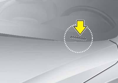 Sürücünün (veya ön yolcunun) yan ndaki orta direkte bulunan araç sertifikasyon etiketi