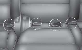 UYARI Arka orta koltuk kemeri kilit mekanizmas, di er arka koltuk emniyet kemerlerinden farkl d r.