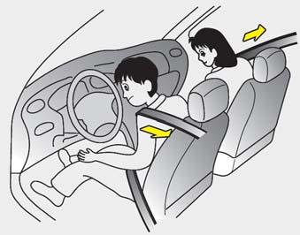 Arac n z n güvenlik özellikleri Araç aniden durdu unda veya yolcular ani bir flekilde öne do ru hareket ettiklerinde, emniyet kemeri makaras kilitlenir.