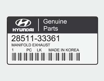 Hyundai Yedek Parçalar, arac n üretim ve performans özellikleri dikkate al narak dizayn edilip, üretilmifltir. Taklit veya ç kma parça kullan m halinde, herhangi bir Hyundai garantisi uygulanmaz.