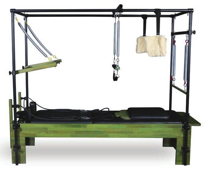 CADILLAC JR01 Combo-Cadillac Reformer Ürün, Kuleli, Ahsap / Mat Reformer ve Cadillac aletlerinin özelliklerini içeren tam donanımlı bir üründür. Ürünün kasa kısmında Fırınlanmış 1.