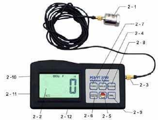 1 Giriş Hız (RMS), ivme (peak) ve yerinden oynama (peak-peak) için vibrometre. Vibrometre kurulum ve makinalarda önleyici bakım amaçlı hız, ivme ve yerinden oynama parametrelerini ölçer.