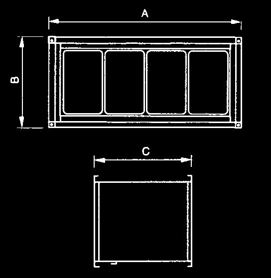MONTAJ AKSESUARLARI IFL IFR-G4 filtreli filtrasyon kutusu Gövde galvaniz çelik sacdan imaldir ve G4 filtre içerir.