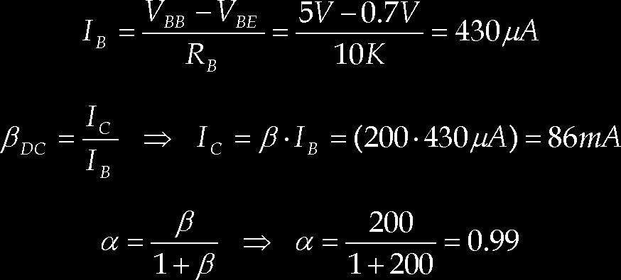 Örnek: Yanda verilen devrede; transistörü n polarma akım ve gerilimlerini bulunuz? I BB =?, I C =?, I E =?, V BE =?, V CE =?, V CB =? Çözüm: V BB = I B.