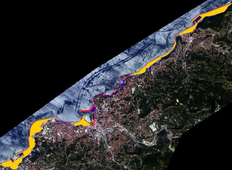 Tüm elde edilen vektör veriler kullanılarak, Zonguldak kıyı şeridindeki doğal ve yapay