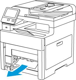 Sorun Giderme Kaset 1 Alanındaki Kağıt Sıkışmalarını Giderme Kontrol panelinde görüntülenen hatayı gidermek için kağıt yolundaki tüm kağıtları temizlemelisiniz. 1. Bypass Kasetindeki tüm kağıdı çıkarın.