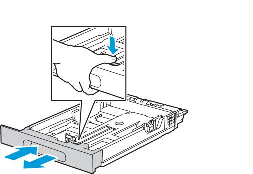 Kağıt ve Ortam Daha kısa kağıtlar için kaseti küçültmek üzere, kasetin arka tarafını bir elinizle tutun.